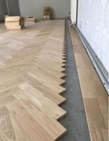 Parquet Bâton Rompu, contrecollé, huilé, CHÊNE NA 17X100X500